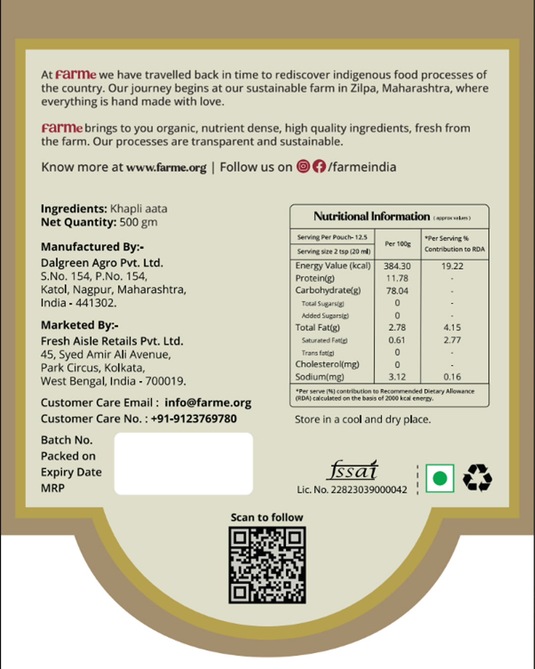 Khapli Atta (Emmer Wheat Flour) - Farme